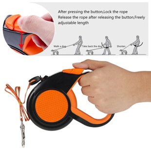 Pet Dog with Leash Walking Duty Heavy Lead Retractable