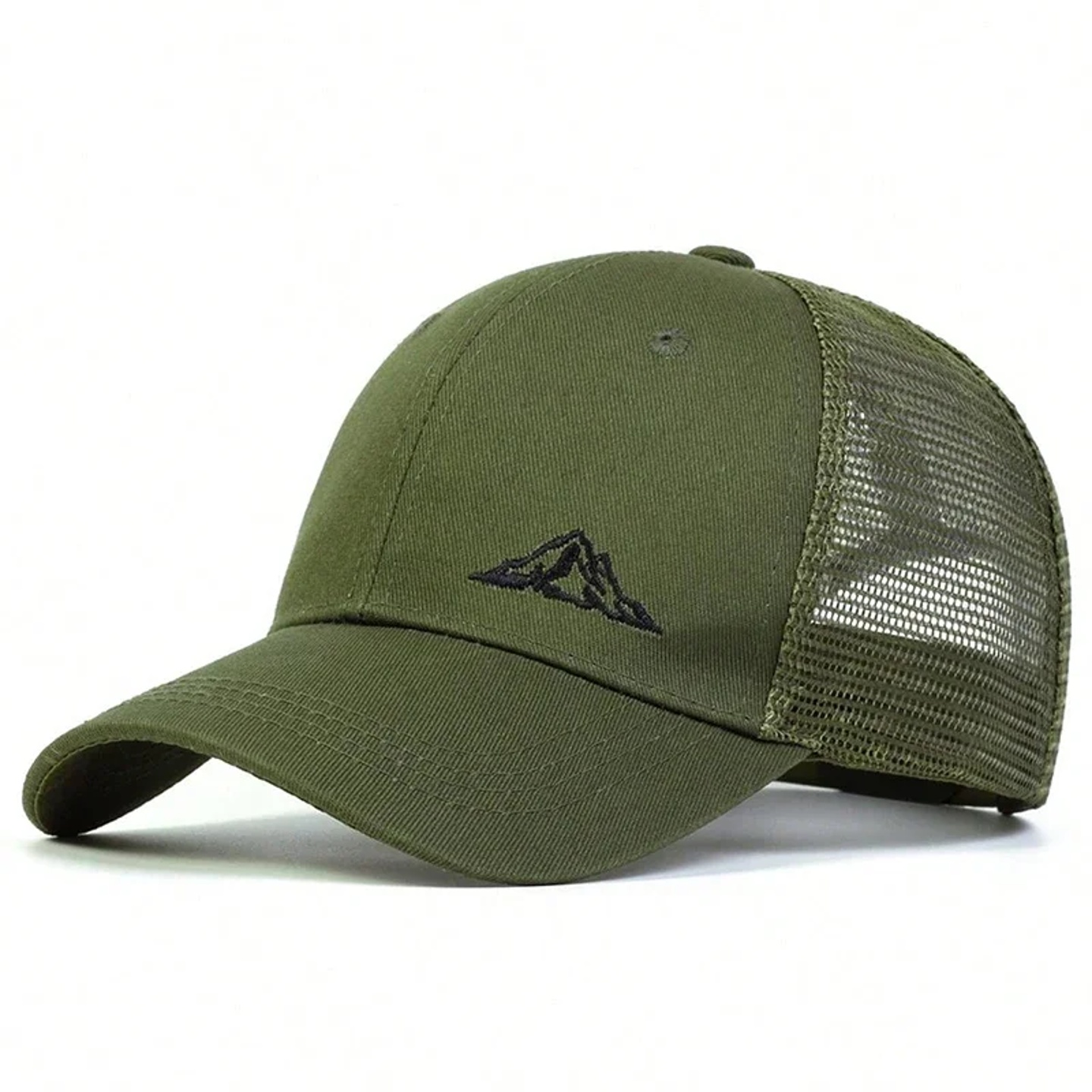 Unisex Mountain Range Embroidery Baseball Net Caps Adjustab
