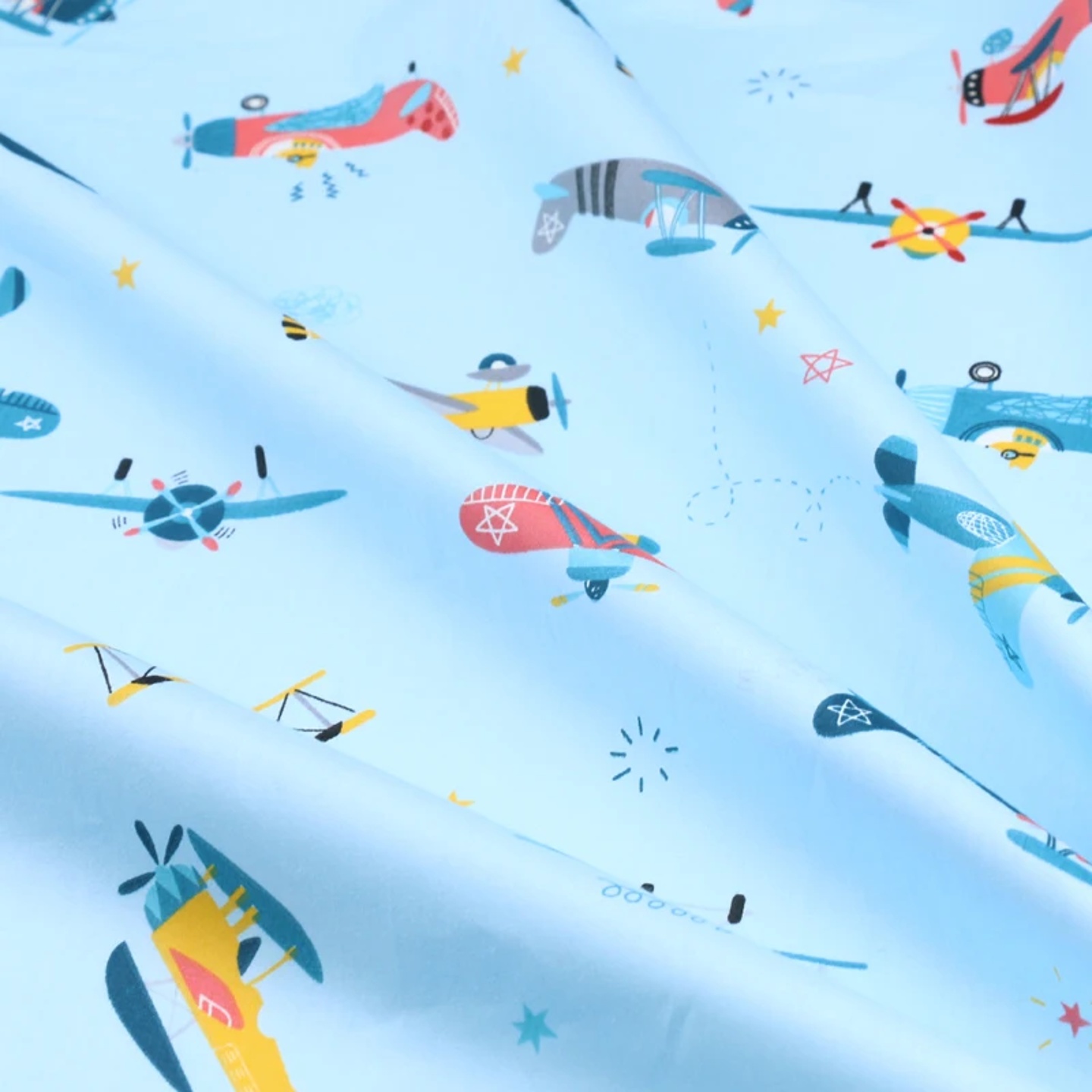 160CM*50CM blue airplane boy baby cotton cloth fabric kids