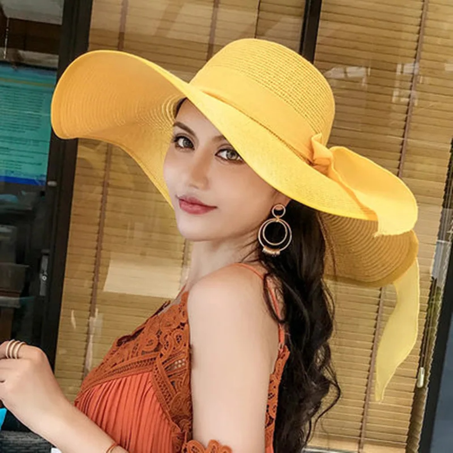 Summer Woman Hat Wide Brim Straw Hat For Women Holiday Beac