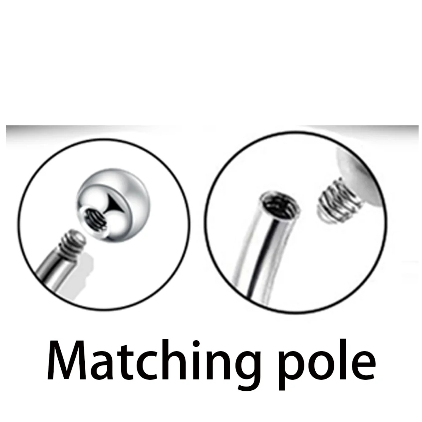 10PCS G23 Titanium CZ 14G 16G External Thread Internally Th