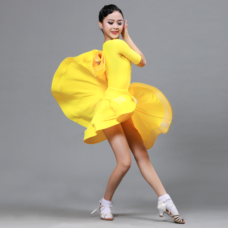 专业练功分体女童考级康尼拉丁舞