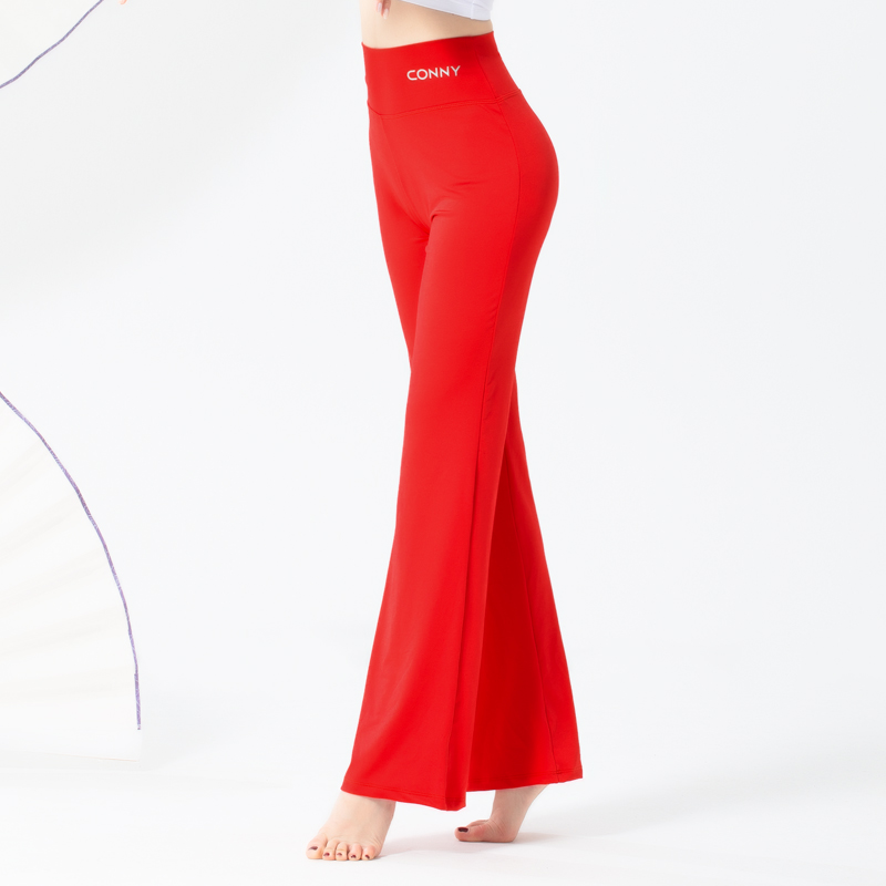 极速瑜伽舞蹈裤女拉丁舞练功x服直筒微喇形体长裤子宽松体操广场