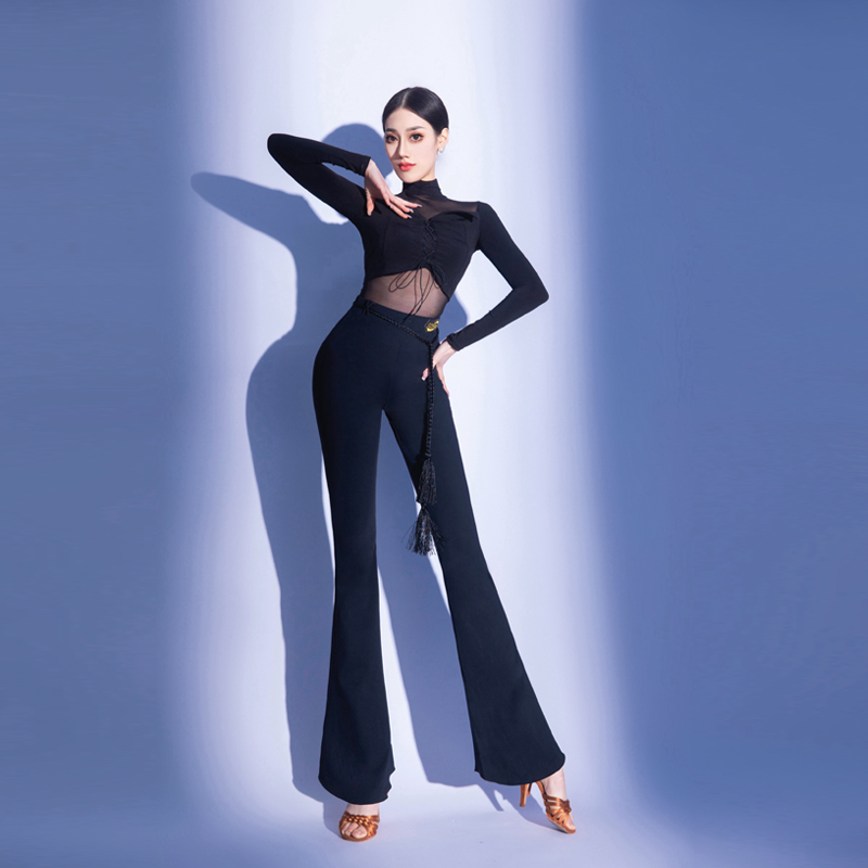 CONNY拉丁舞假两上衣舞蹈长裤