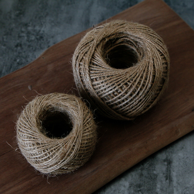 超长麻绳球diy贺卡照片夹书签创意布艺相框作品彩色麻绳手工礼物