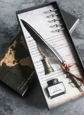 文艺鹅羽毛笔闺蜜生日毕业纪念礼品友情创意惊喜女神节礼物蘸水笔