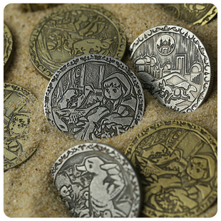 [墨鱼游戏]童话主题金属纪念章合金小红帽丑小鸭阿里巴巴格林伊索