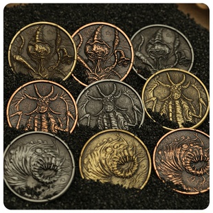 【墨鱼游戏】克苏鲁神话金属铸币第四季收藏飞天水螅大种族古老者