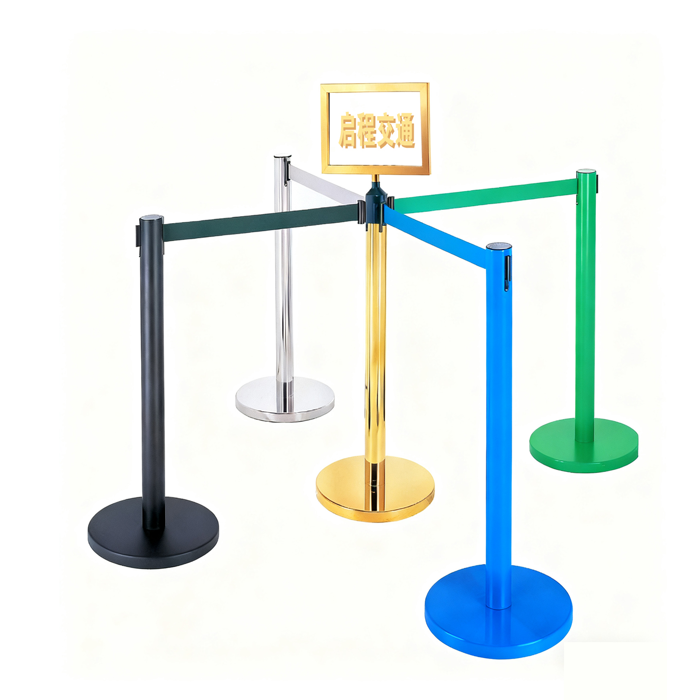 一米线伸缩隔离带栏杆座支持定做