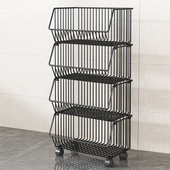 菜篮子置物架落地多层蔬菜水果玩具家用转角台面储物架厨房收纳架