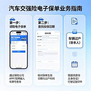汽车交强险调取电子保单业务查找投保日期那家公司过户车辆非本人