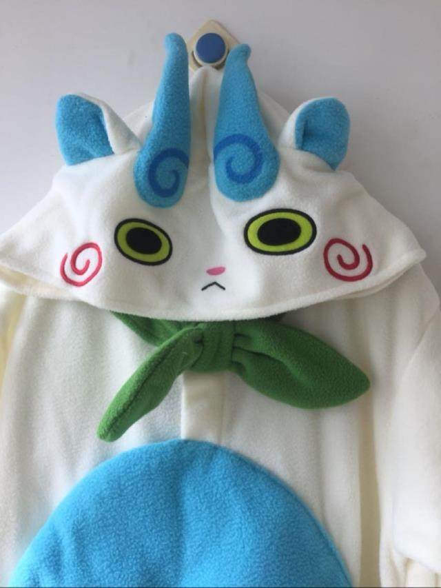 原单出口日本正版妖手表小狛秋冬情侣可爱亲子动物连体cosplay