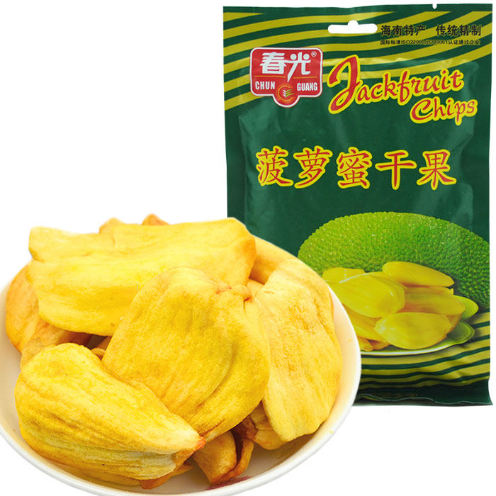 海南特产春光菠萝蜜干果100克 天然果干 香脆原味