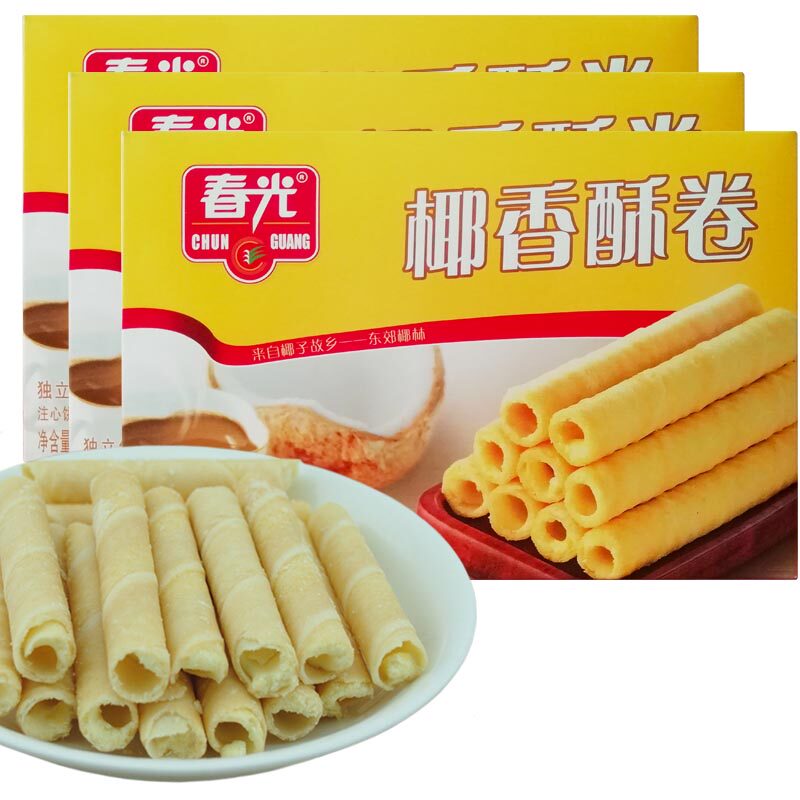 春光海南特产椰香夹心蛋卷