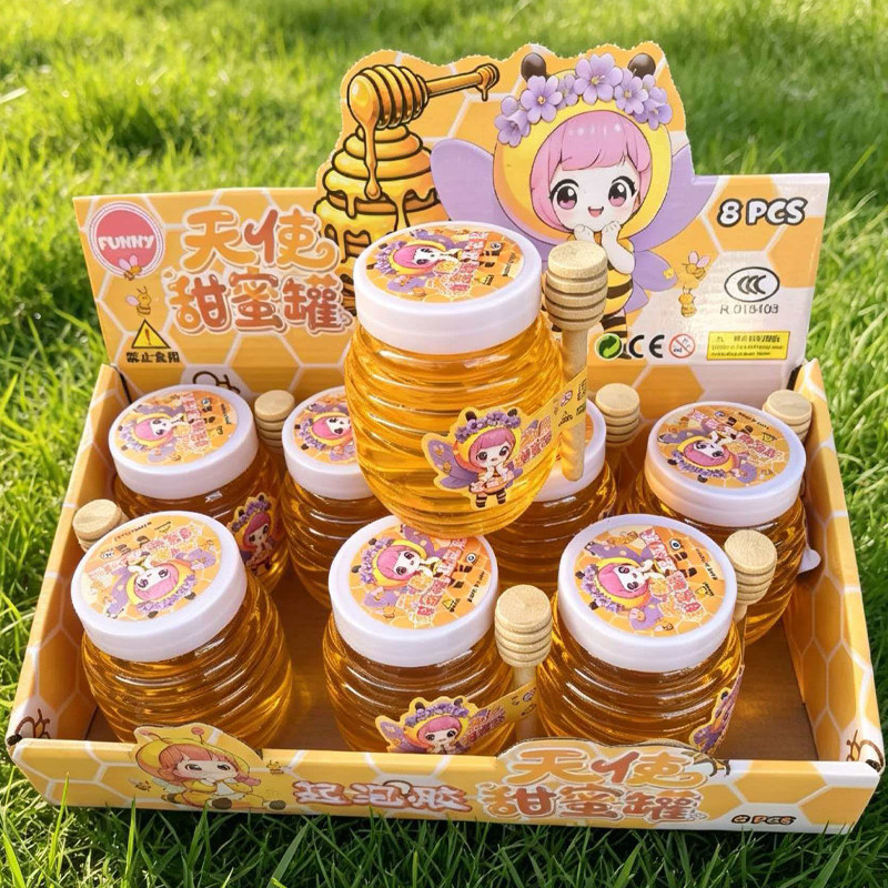 蜂蜜罐起泡胶儿童安全无毒史莱姆解压玩具不粘手水晶彩泥diy泥
