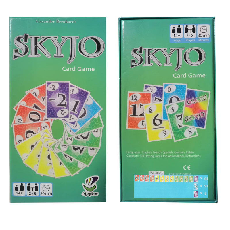 英文版 SKYJO action card game 休闲聚会桌游纸牌游戏棋牌玩具