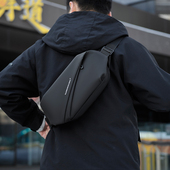 斜挎包男小包潮夏天手机包腰包男士 胸包休闲男包包小型单肩包轻便