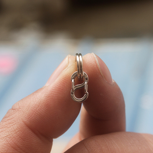 微型迷你8字扣316不锈钢S型弹簧扣快挂钥匙扣手链项链长短调节扣