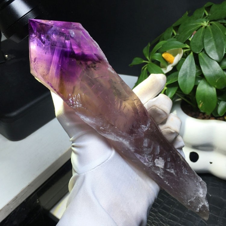 捡漏乌拉圭天然紫水晶权杖摆件