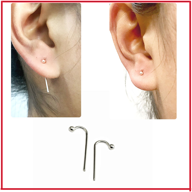 独特文艺风小棒长条纤细女饰耳钉