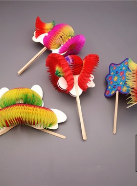 经典7890后玩具纸翻花纸传统工艺手工制作，民俗玩具编花纸