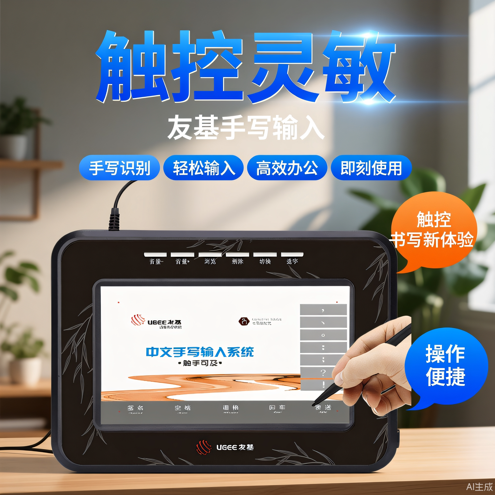 友基S200电脑手写板老人写字板免驱大屏笔记本台式机键盘输入板