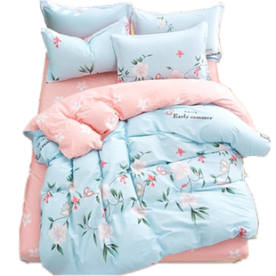 四件套1.5m1.8米床纯棉床单被套床上4套件全棉床品套件2.0双人