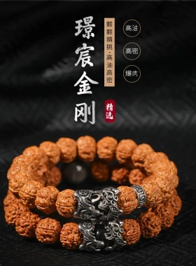 【璟宸】原皮小金刚菩提手串单圈佛珠男女手持念珠文玩手链