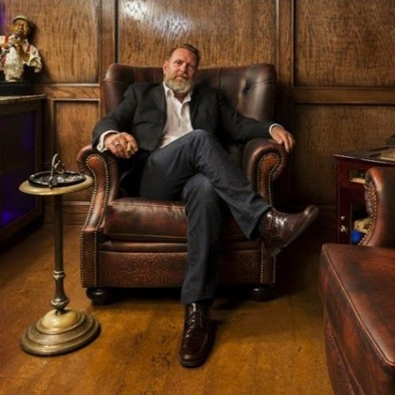 教父椅单人沙发复古真皮休闲椅