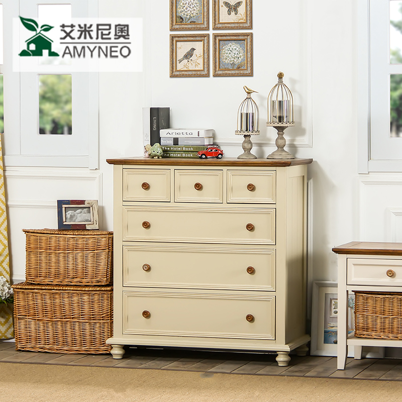 卧室斗柜美式乡村实木地中海