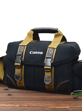 适用于佳能单反相机包EOS90D60D70D80D6D7D5D35D4单肩帆布摄影包