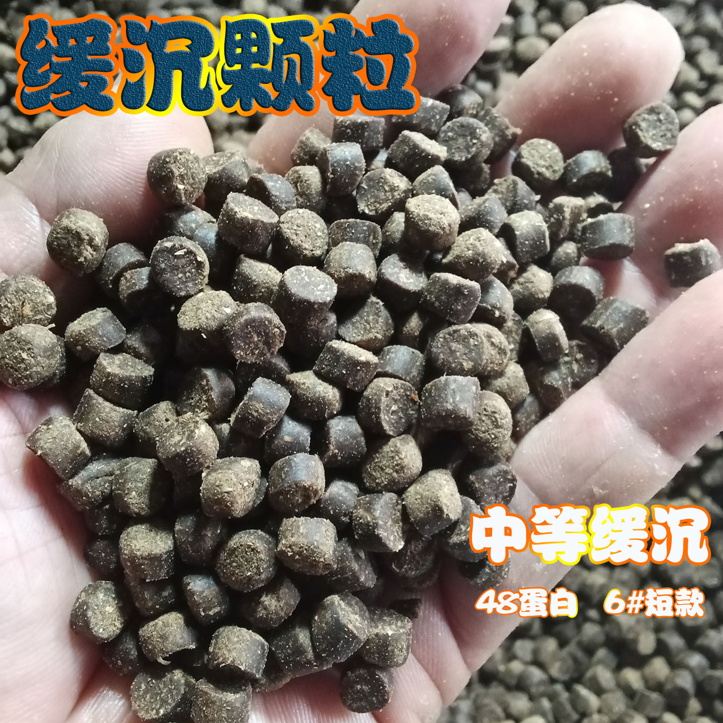 48蛋白浮水颗粒改缓沉颗粒钓翘嘴图片