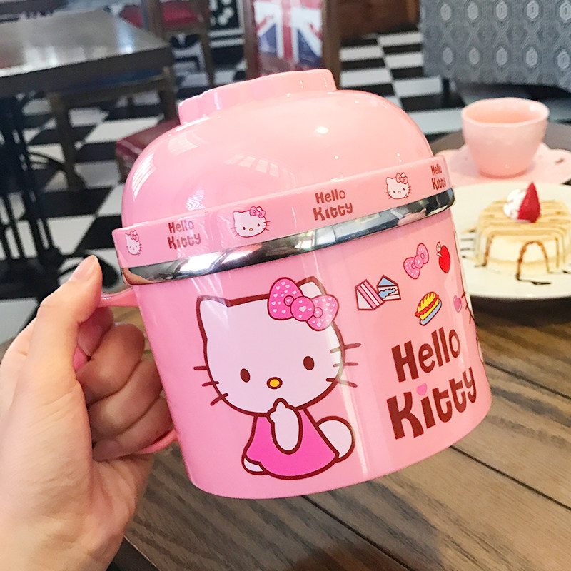 lovely Cartoon Lunch box student children Stainless steel heat preservation Bento Box Dishes suit Anti scald With cover A bowl of instant noodlesin the Tableware , Tableware , Boxes/Cooler/Heat to the pot  category - from Buy2taobao.com to provide professional Taobao agent buy service