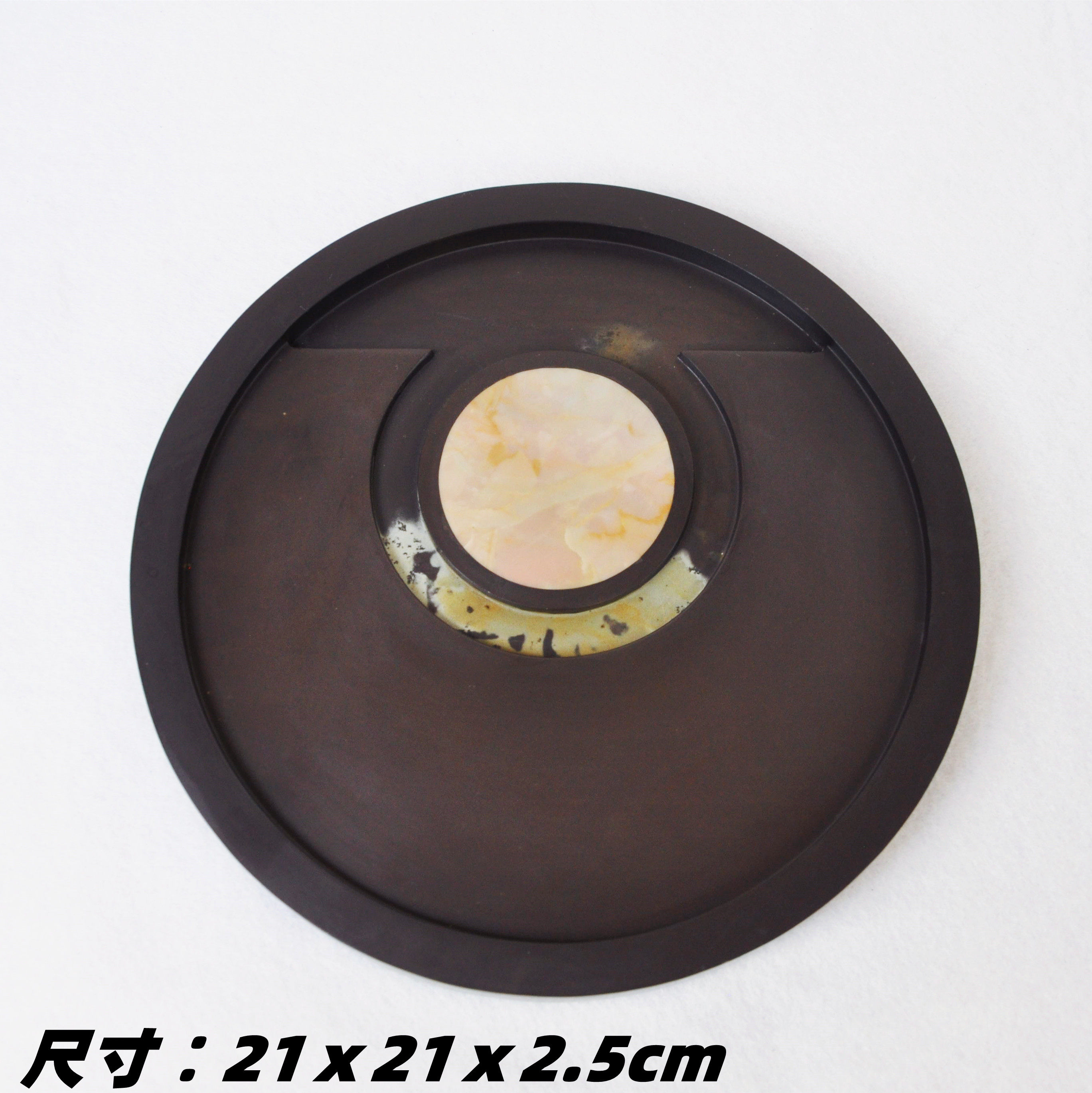 文房四宝实用石质茶盘砚攀枝花苴却砚手工雕刻精品实用干泡茶台砚