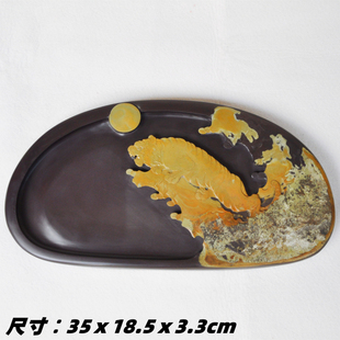 包邮攀枝花苴却砚 端砚歙砚易水砚 水草黄膘料砚台金虎送福砚