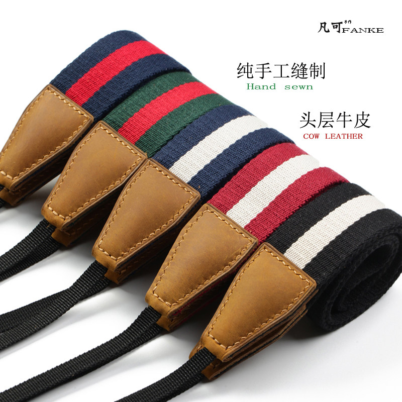 纯手工真皮减压相机肩带相机背带适用于佳能索尼尼康富士单反微单