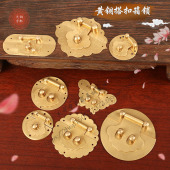 中式 复古纯铜锁扣实木小箱子首饰盒锁片铜搭扣珠宝盒黄铜卡扣箱锁