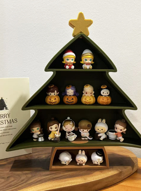 ANMEI原创圣诞树节手办萌粒diy收纳盒展示柜架3D打印娃屋场景摆件