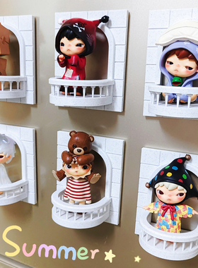 盲盒手办阳台展示架收纳小野磁吸冰箱贴3D打印壁挂挂墙欧式ins风