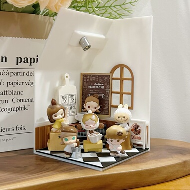 开灯场景手办欧式娃娃屋diy收纳盒展示柜微缩食玩3D打印ins置物架