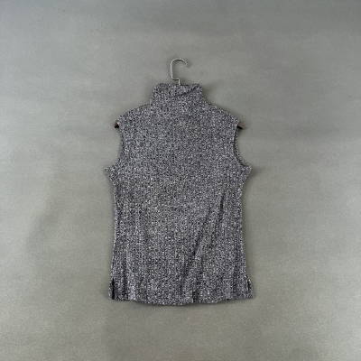 薄款修身半高领无袖针织衫背心女