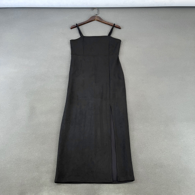 收腰包臀开叉吊带裙抹胸连衣裙女