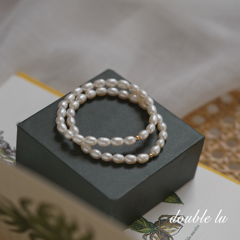 小米ins女生闺蜜包金珍珠手链