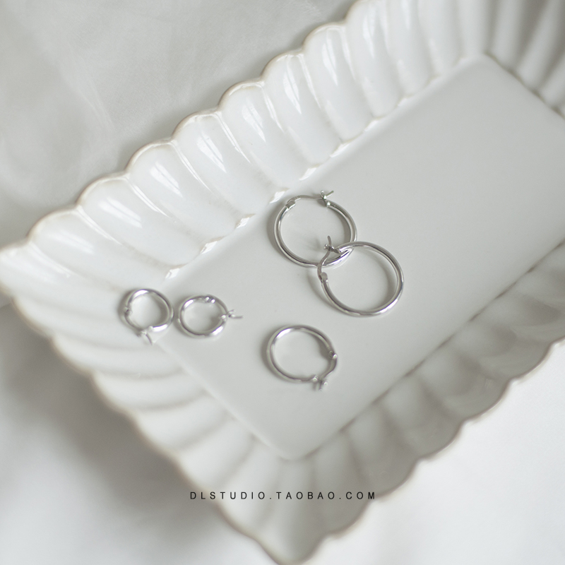 纯银大气百搭冷淡风圆环