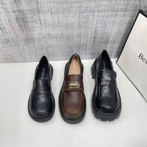 英伦厚底乐福鞋女2026新款百搭