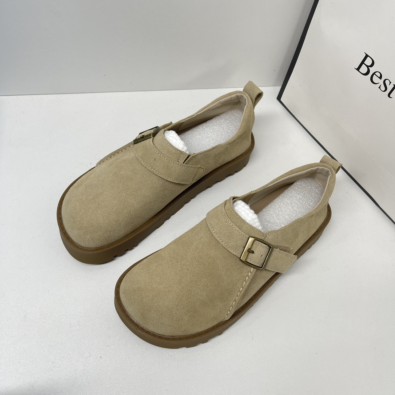 平底全包勃肯鞋一脚蹬博肯单鞋