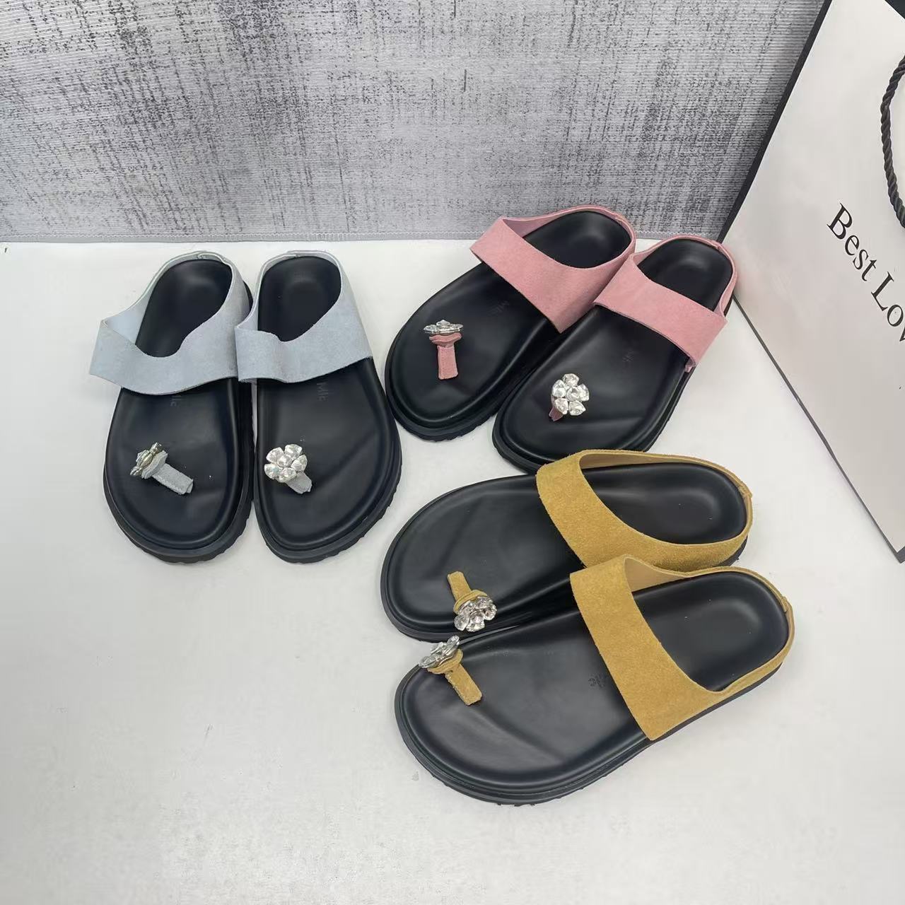 磨砂皮人字拖鞋女夏外穿图片