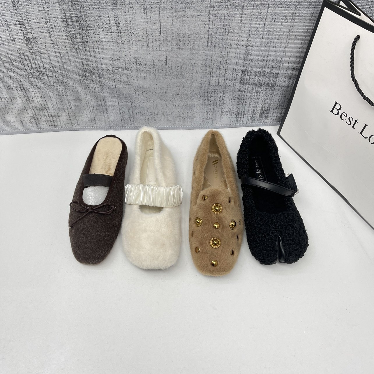 小个子毛毛鞋女2026新款保暖外穿加绒平底芭蕾舞单鞋女,女鞋,浅口单鞋,淘宝优惠券,粉丝福利购,淘宝优惠卷