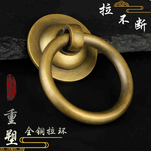 仿古中式简约铜环衣柜全铜新中式