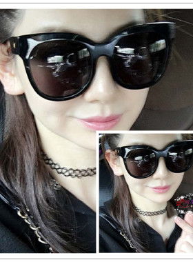 原宿黑色戒指戚薇短项链